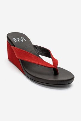 Forever & Always Shoes Forever & Always Shoes Pryon Leather Thong Wedge Sandal
