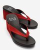 Forever & Always Shoes Forever & Always Shoes Pryon Leather Thong Wedge Sandal - 4