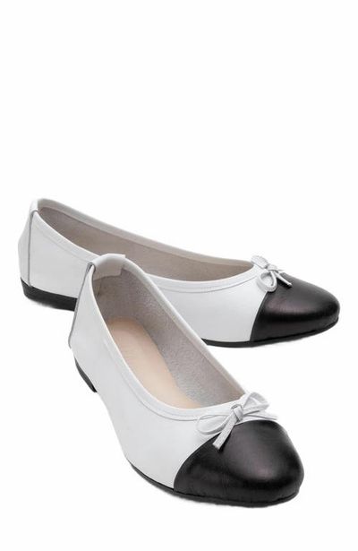 Forever & Always Shoes Forever & Always Shoes Rayne Cap Toe Leather Ballet Flat