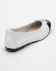Forever & Always Shoes Forever & Always Shoes Rayne Cap Toe Leather Ballet Flat - 2