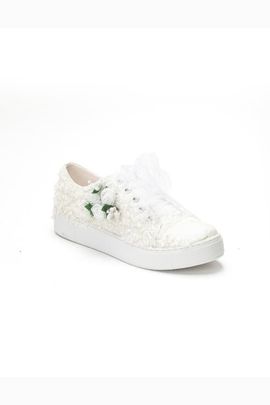 Forever & Always Shoes Forever & Always Shoes Rosalie Flower Bridal Sneaker