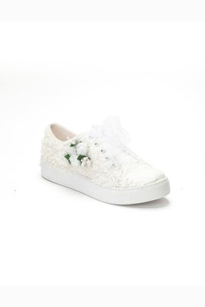 Forever & Always Shoes Forever & Always Shoes Rosalie Flower Bridal Sneaker