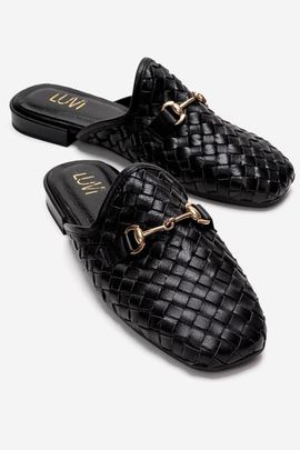 Forever & Always Shoes Forever & Always Shoes Senia Leather Woven Mule