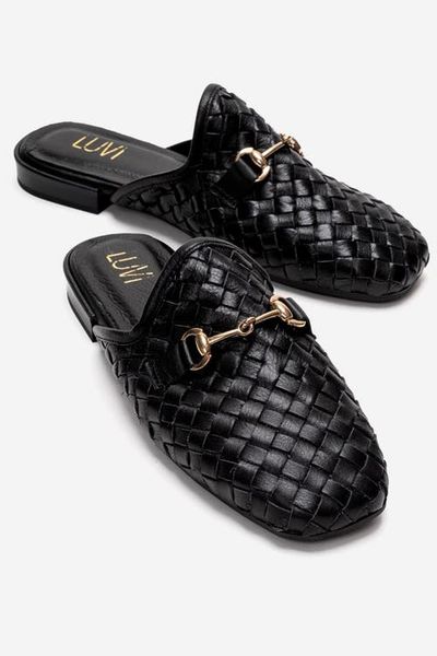 Forever & Always Shoes Forever & Always Shoes Senia Leather Woven Mule