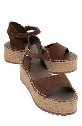 Forever & Always Shoes Forever & Always Shoes Serez Leather Platform Espadrilles Sandal