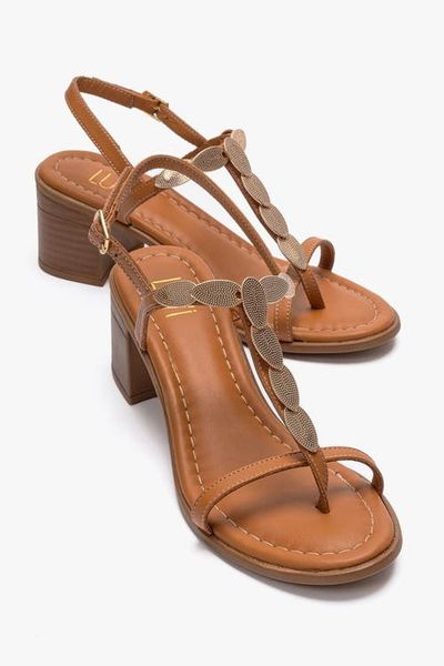 Forever & Always Shoes Forever & Always Shoes Serona Leather Block Heel Sandal
