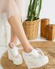 Forever & Always Shoes Forever & Always Shoes Sheri Lace Bridal Platform Sneakers - 4