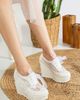 Forever & Always Shoes Forever & Always Shoes Sheri Lace Bridal Platform Sneakers - 5