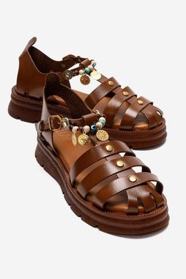 Forever & Always Shoes Forever & Always Shoes Solis Leather Beaded Sandal