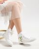 Forever & Always Shoes Forever & Always Shoes Sylvara Floral Lace Ribbon Bridal High Top Sneaker - 3