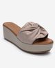 Forever & Always Shoes Forever & Always Shoes Syndra Bow Wedge Leather Sandal - 3