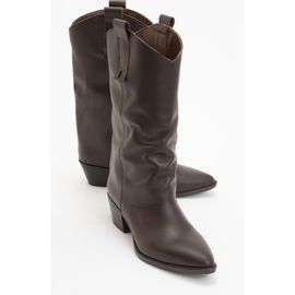 Forever & Always Shoes Forever & Always Shoes Teodora Leather Block Heel Boot