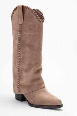 Forever & Always Shoes Forever & Always Shoes Velin Leather Block Heel Western Boot