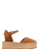 Forever & Always Shoes Forever & Always Shoes Viba Leather Espadrille Platform Wedge Sandals - 1