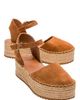 Forever & Always Shoes Forever & Always Shoes Viba Leather Espadrille Platform Wedge Sandals - 2