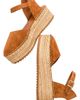 Forever & Always Shoes Forever & Always Shoes Viba Leather Espadrille Platform Wedge Sandals - 5