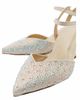 Forever & Always Shoes Forever & Always Shoes Vilka Embellished Slingback Kitten Heel Pumps - 5