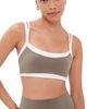 FORM FORM Contrast Layered Bra Walnut/Pink - 1