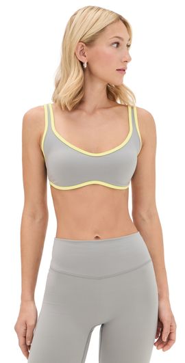 FORM FORM Curved Hem Bra Slate/Lemon