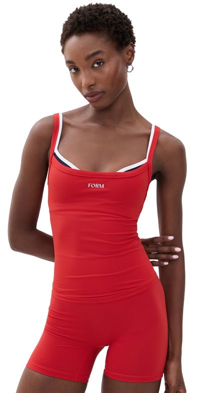 FORM FORM Layered Cami Cherry/Navy/White
