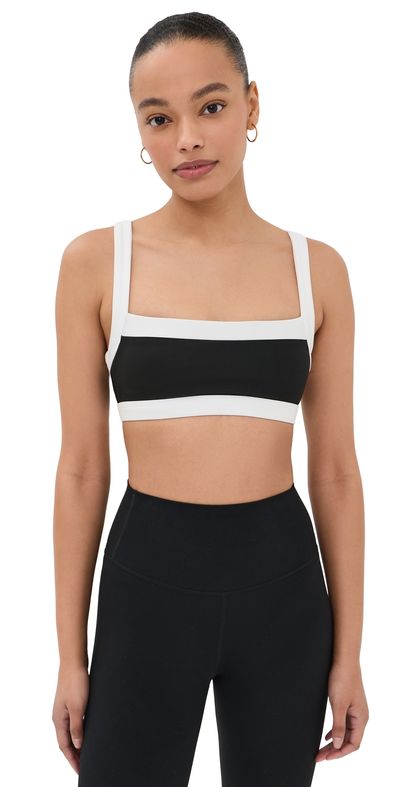 FORM FORM Square Neck Sports Bra Black/White