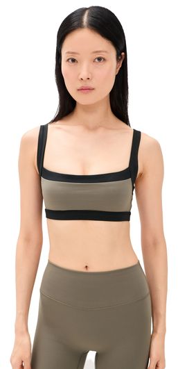 FORM FORM Square Neck Sports Bra Walnut/Black