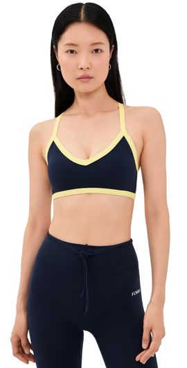 FORM FORM V Neck Bra Navy/Lemon