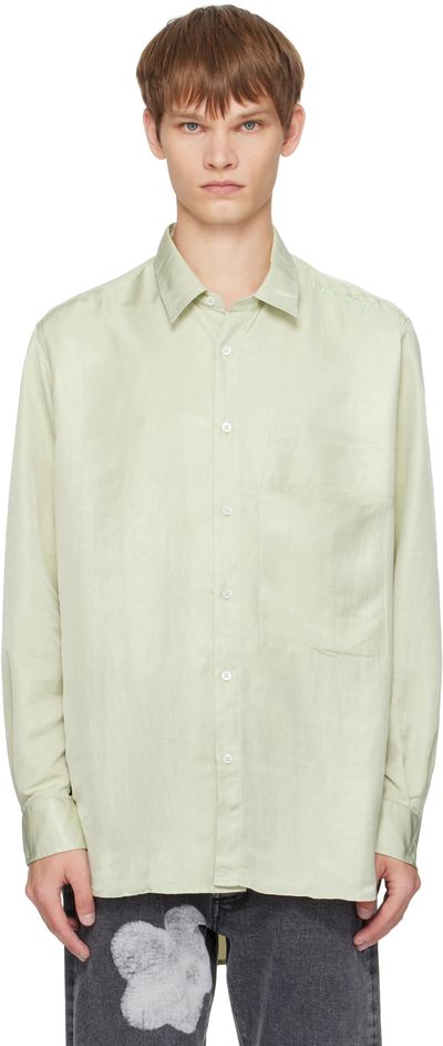 FORMA FORMA Green Fluid Pocket Shirt