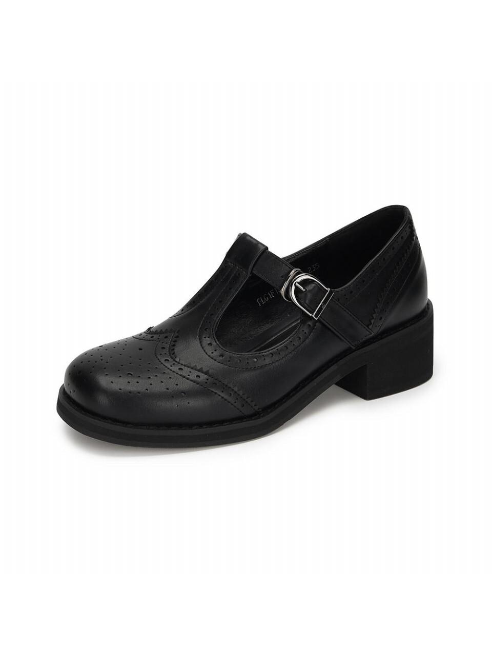 FORMEL CAMELE Ferme T-strap 4cm Loafer (2 colors)