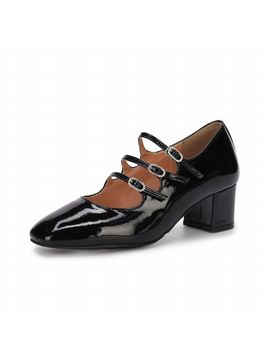 FORMEL CAMELE Jewel Buckle 3-Strap Pumps (6cm)_Black