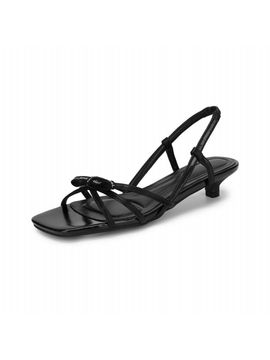FORMEL CAMELE Lettering bow sandal BLACK 3 cm
