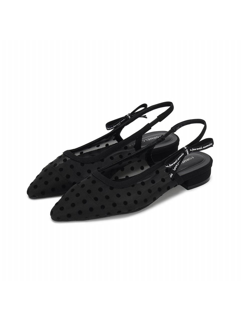 FORMEL CAMELE LOVE FORMAL Dot Sheer Slingback V2 2cm Pumps (2 colors)