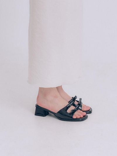 FORMEL CAMELE Petit Bow 4cm Mule (2colors)