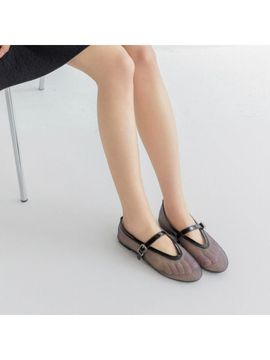 FORMEL CAMELE SIENNE Mesh 2cm Mary Jane [Black]