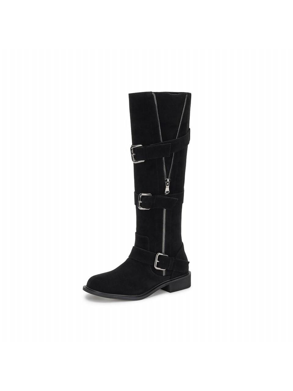 FORMEL CAMELE Synthetic Suede Formal Long Boots_ 3cm (2colors)