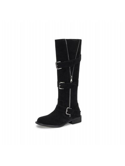 FORMEL CAMELE Synthetic Suede Formal Long Boots_ 3cm (2colors)