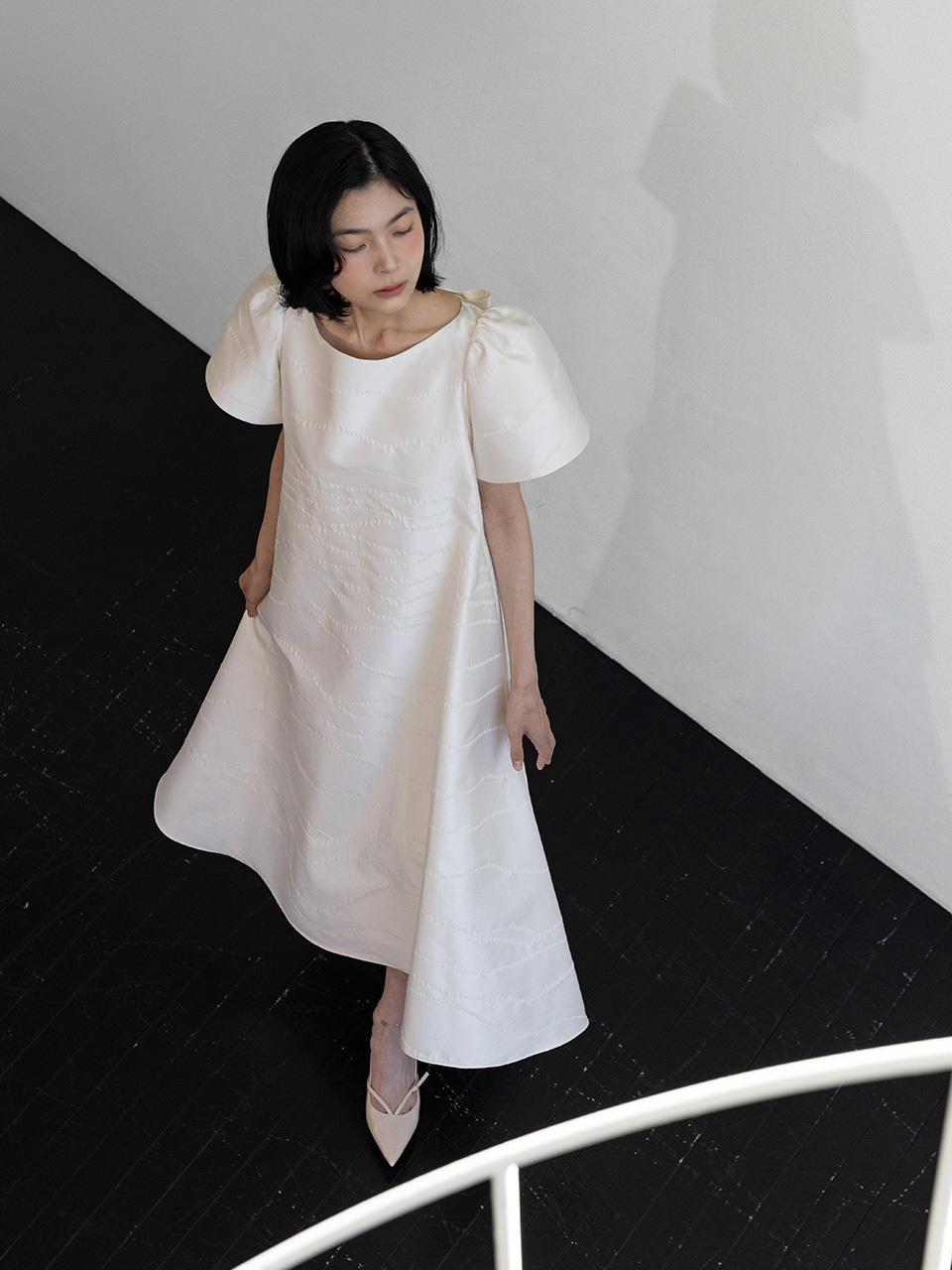 FORMYSIS ANNA JACQUARD FLARE DRESS