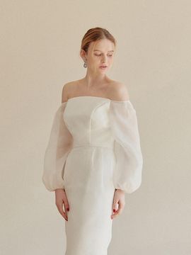 FORMYSIS Dot Organizer Off-Shoulder Dress