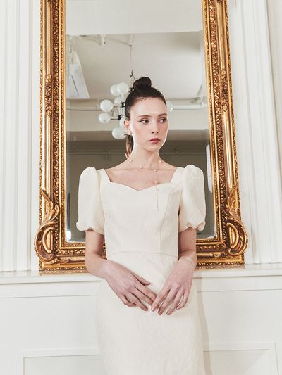 FORMYSIS H-line Puff Dress (Cream)
