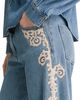 Forte forte forte_forte Cavalry High Rise Embroidered Jeans in Celeste - 4