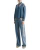 Forte forte forte_forte Indigo Twill Embroidered Boxy Denim Shirt in Celeste - 2