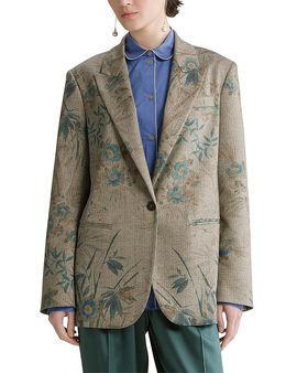 Forte forte forte_forte Le Bambou Secret Print Chevron Blazer