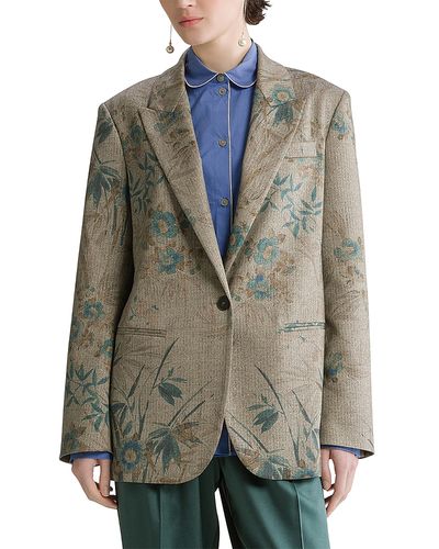 Forte forte forte_forte Le Bambou Secret Print Chevron Blazer