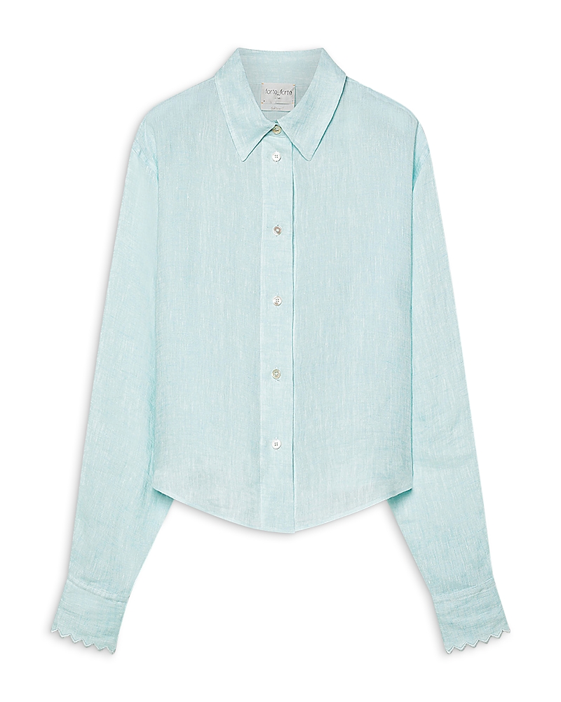 Forte forte forte_forte Linen Gauze Embroidered Shirt