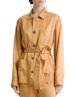 Forte forte forte_forte The Lotus Fluid Jacquard Pajama Jacket