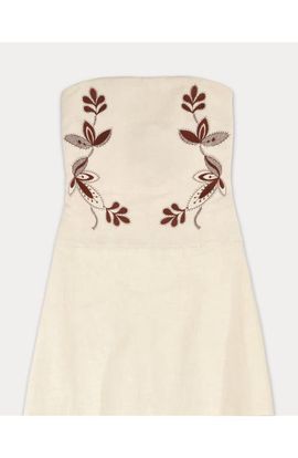 Fortela Fortela Anouk Embroidered Linen Dress