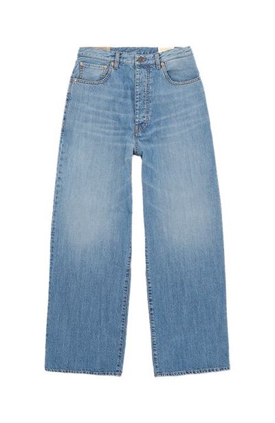 Fortela Fortela Jaron Wide-Leg Bleach Wash Denim Trousers