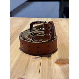 Fortela Fortela Leather Belt with Double Pin Buckle