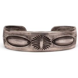 Fortela Fortela Navajo Engraved Sterling Silver Bracelet 