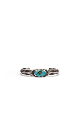 Fortela Fortela Oval Turquoise Sterling Silver Bracelet 